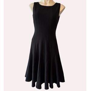 Calvin Klein Little Black Dress Size 4P Fit and Flare Sleeveless LBD